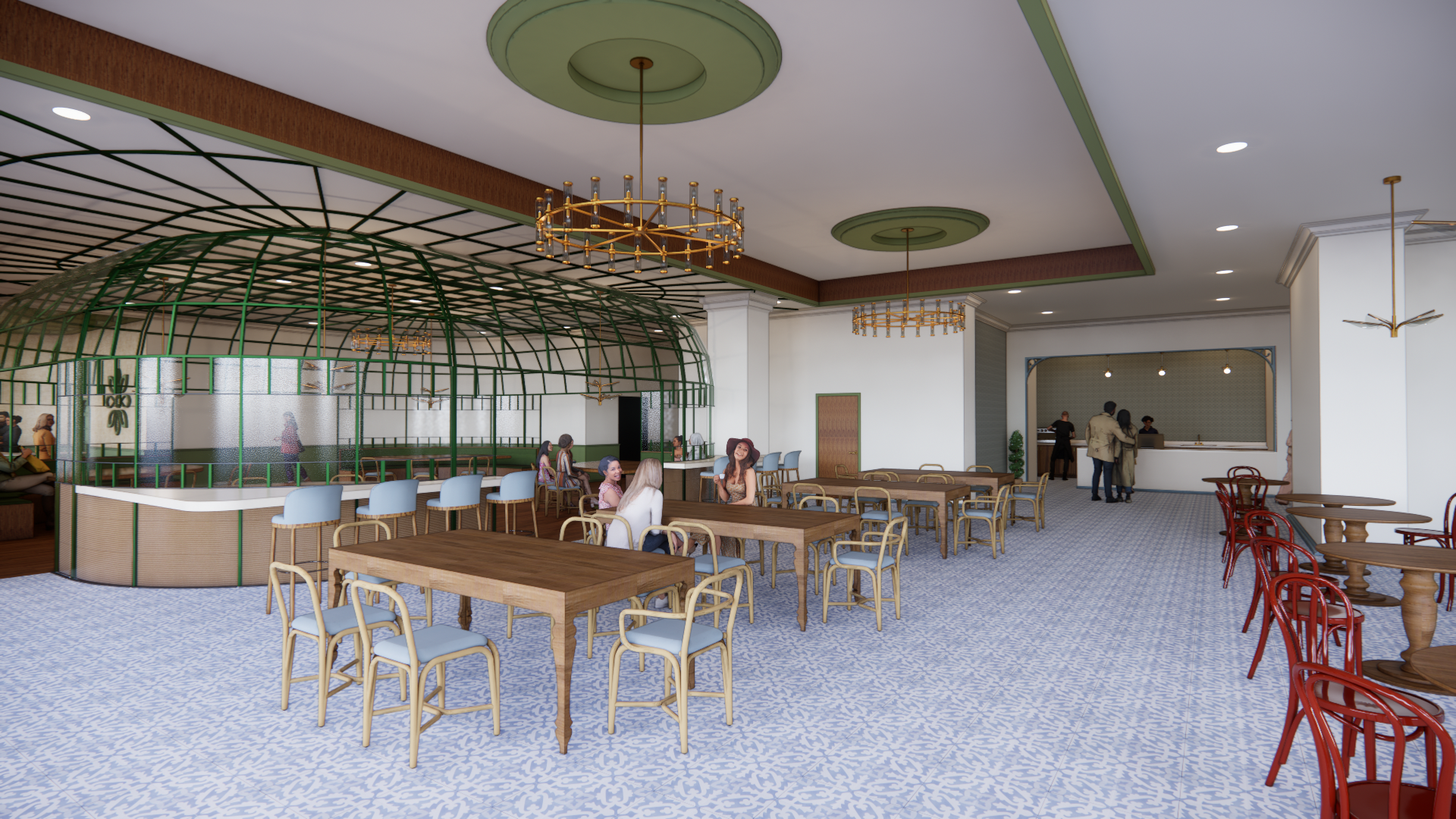 cafe seating view