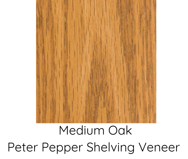 medium oak shelving veneer